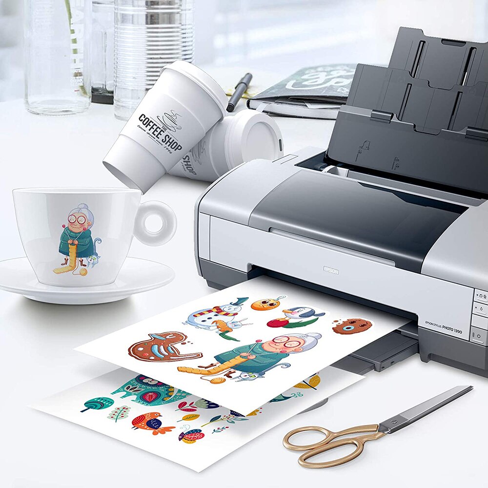 10/20/40 Sheets Matte Glossy Printable Vinyl Sticker Paper Waterproof Self-adhesive Printing Paper DIY Label for Inkjet Printer