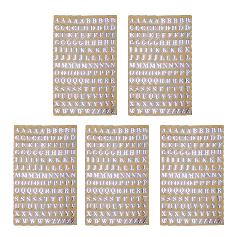 5Pcs 3mm Alphabet Letters Chunky Glitter Epoxy Resin Decorative Stickers Engkish Letters Numbers UV Epoxy Resin Fillings: S-A