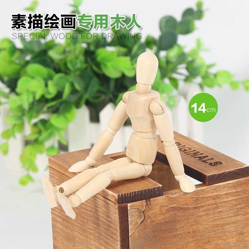 5,5 zoll 1 stücke Farbe Skizze Modell Menschen Holz Mann Zeichnung Modell Schule Liefert Kunst skizze Liefert Arsch001