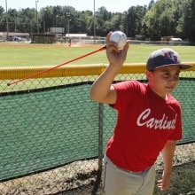 Baseball enkelt træner pitching kastemiddel hjælp arm styrke sving praksis