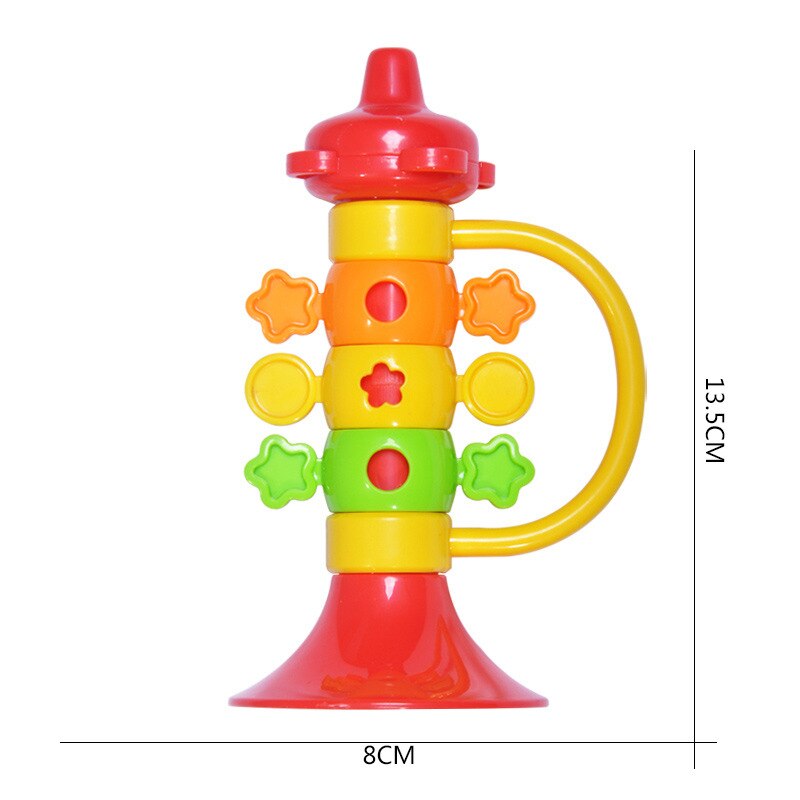 ベッドベルシリコン赤ちゃんのおもちゃハンドホールド振る素敵な手のリングのおもちゃ新生児 0-12 ヶ月おしゃぶりおもちゃ: Trumpet