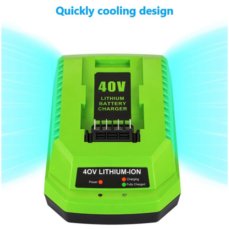 40V Lithium Battery Charger for GreenWorks 29482 G-MAX 40V Li-Ion Battery 29472 29482 29652 G40825