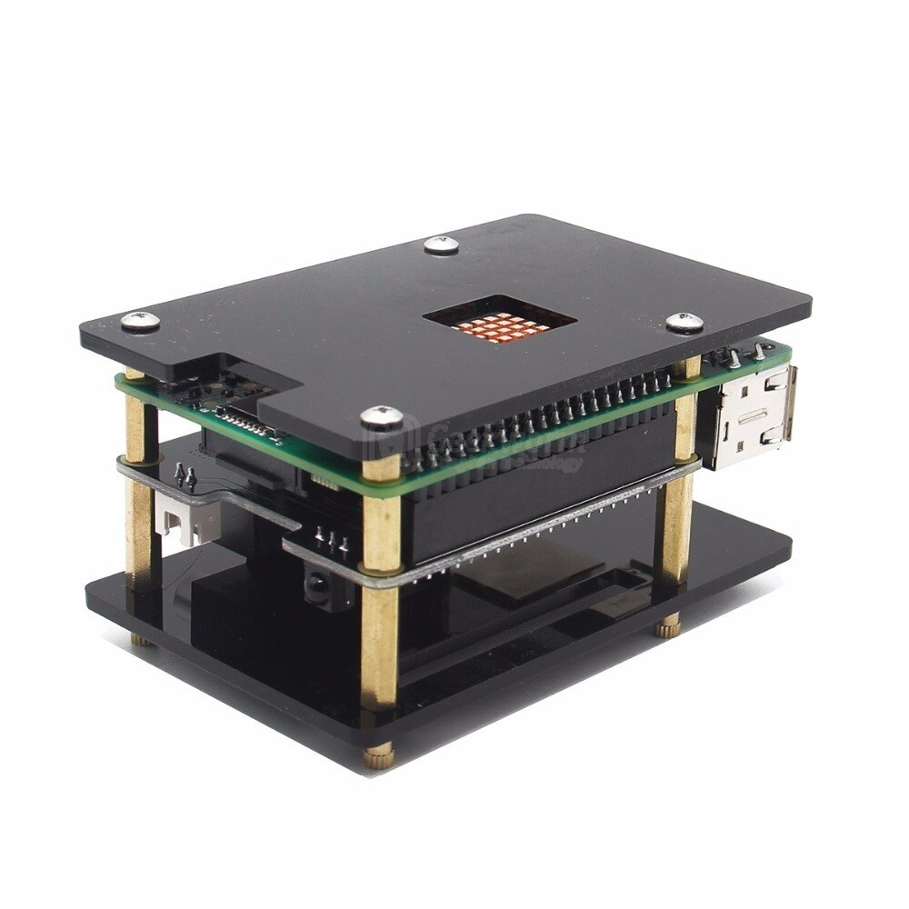 Raspberry Pi Protective Acrylic Case for X920(X900) DAC / Raspberry Pi HAT Expansion Board and Raspberry Pi 4 Model B/3B+/3B/2B