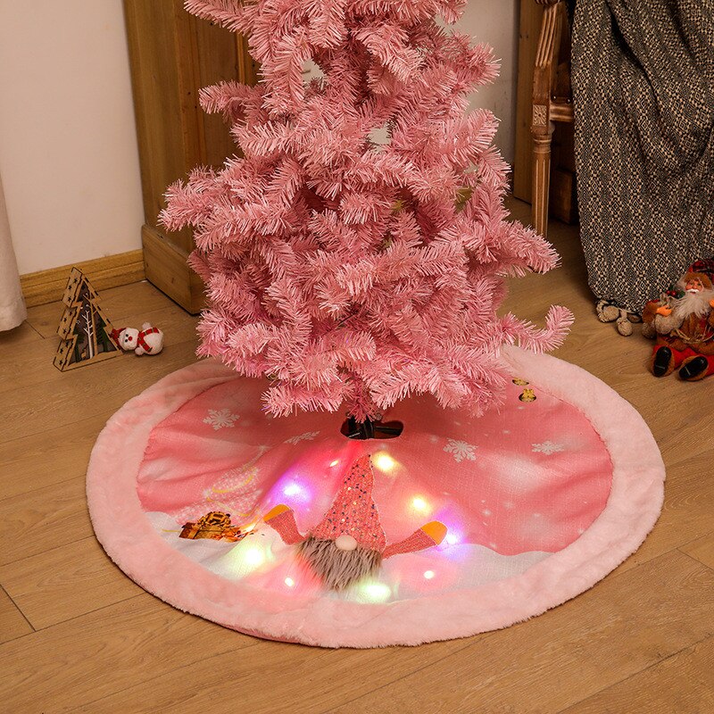 Kerstboom Rok Met Verlichting Kerstversiering Roze Woondecoratie Christmasgifts Voor Supermarkt Showroom Xmas Artikelen