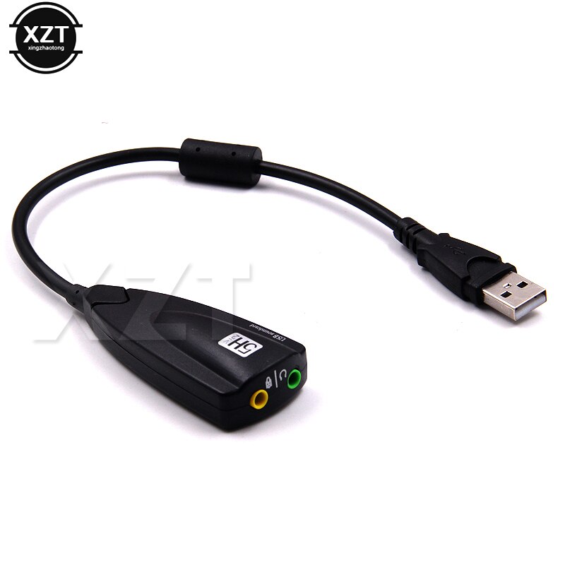 1 pz 3.5mm USB A 3DCH Canale Virtuale Sound Track Esterno USB Scheda Audio 5HV2 7.1 Adattatore Audio Cuffie Con Microfono per Lap