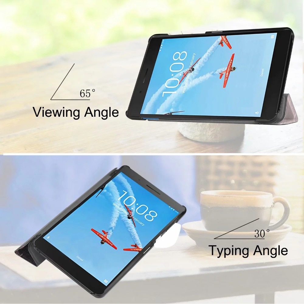 Ultra Slim PU Leather Stand Case For Lenovo Tab E7 7104 TB-7104F 7104F 7 inch Smart Cover Tablet Shockproof Flip Shell+Film+Pen