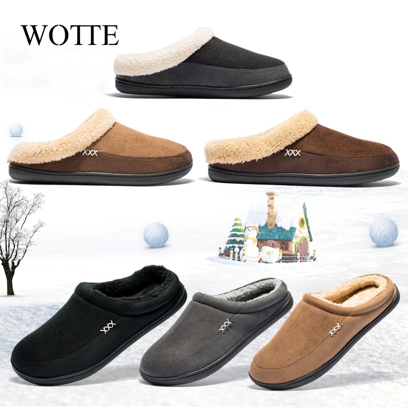Maison coton pantoufles hommes hiver salle de bain en peluche Slipppers australie Style mâle maison intérieure chaussures hommes hausschuhe herren