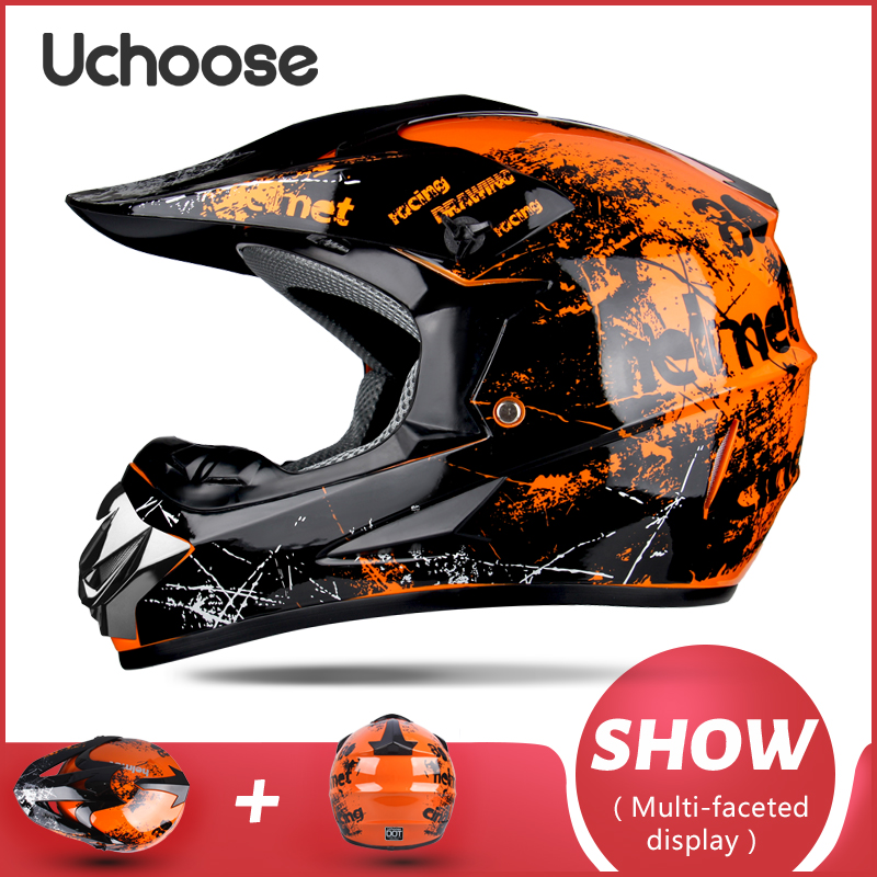 Adulto feminino masculino capacetes motocross kask cruz downhill soporte casco fora de estrada capacete de corrida clássico da motocicleta original enduro: Transparente / S