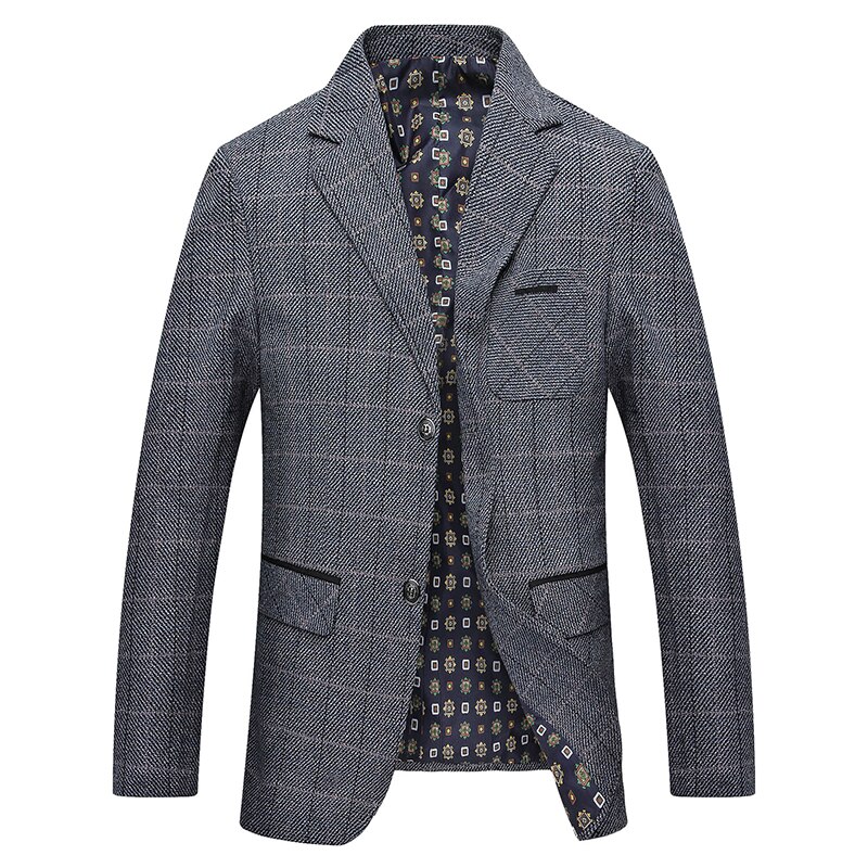 Mwxsd merke herre rutete blazerjakke i ull herre slank passe dressjakke homme uformelt mannlig blazer dressjakke masculino