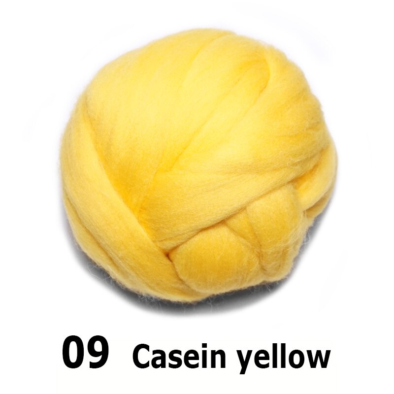 handgemaakte Wolvilt voor vilten 50g Caseïne geel Perfect in Naald Vilt 09 #