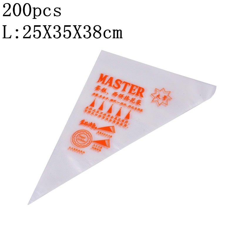 Disposable Pastry Bags Icing Piping Cake Pastry Cupcake Decor Bags Fondant Cake Cream Pastry Tip Baking Tools 100/200/300pcs: 200pcs L