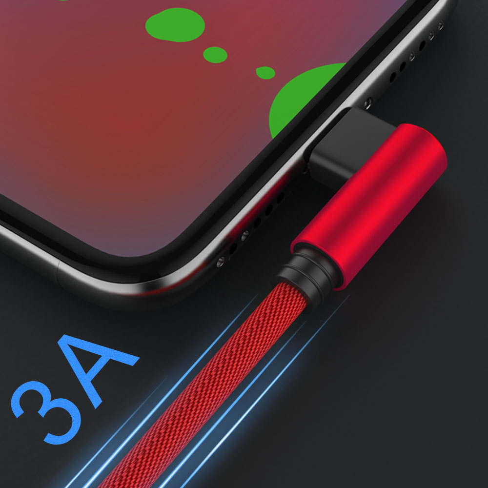 MUSTTRUE 90 Graden USB Type C Snelle Oplaadkabel voor Xiaomi Note 8 pro Samsung a50 Oneplus Charger Usb- C Datakabel type c Draad