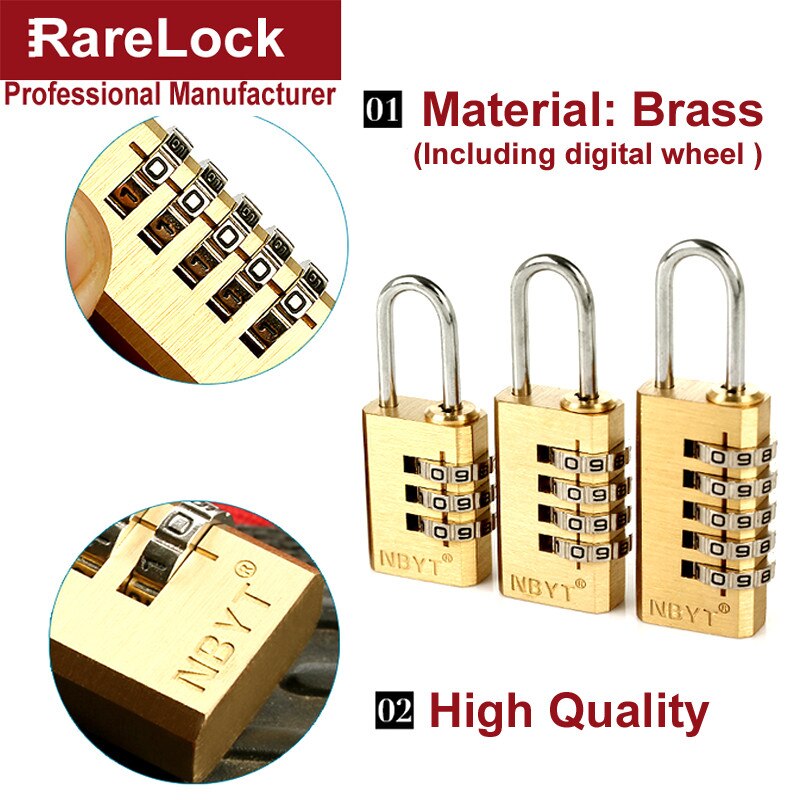 Rarelock Combinatie Lock Digitale Sluizen Plus Hangslot Voor Kabinet Box Game Bagage Tas Sloten een