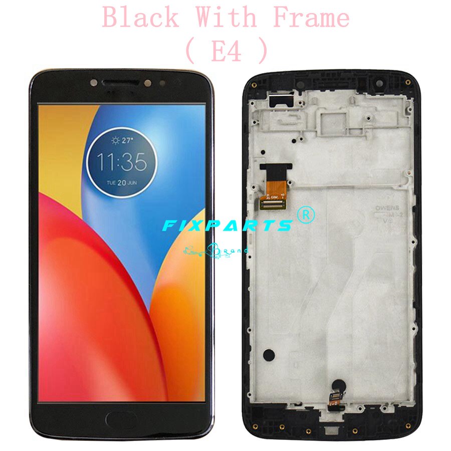 Voor Motorola Moto E4 Lcd Touch Screen Digitizer Vergadering XT1762 XT1772 Voor Moto E4 Plus Lcd-scherm Vervangende Onderdelen: E4 Black Frame