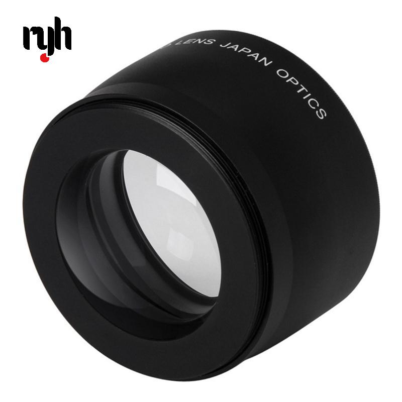 RYH 52MM 2.0X teleobjetivo lente para Nikon D7100 D5200 D5100 D3100 D90 D60 y otros DSLR Cámara lentes con 52MM rosca de filtro