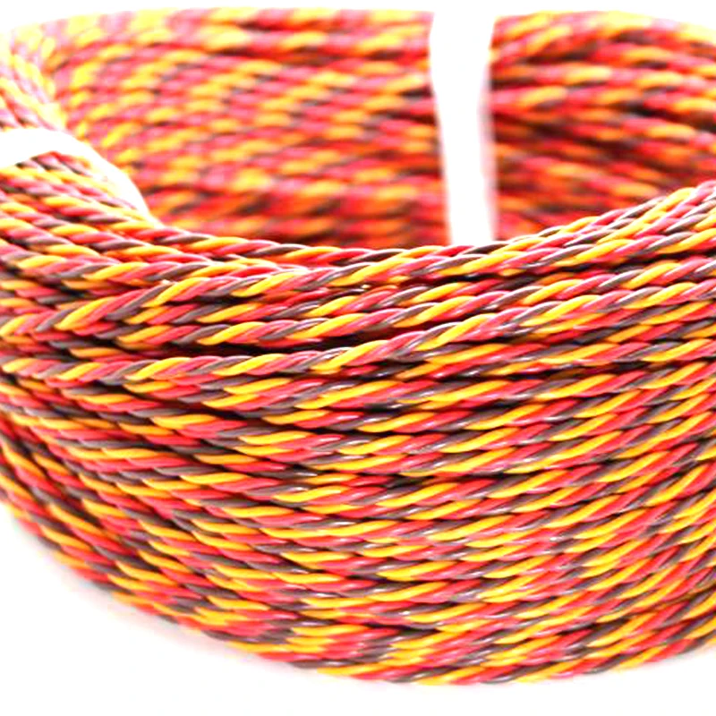 5 Meter 22AWG 60 Ader 3P Twist Servo Verlängerung Kabel Braun verrotten Orange JR Futaba Verdreht Draht Blei Für RC Flugzeug Zubehör