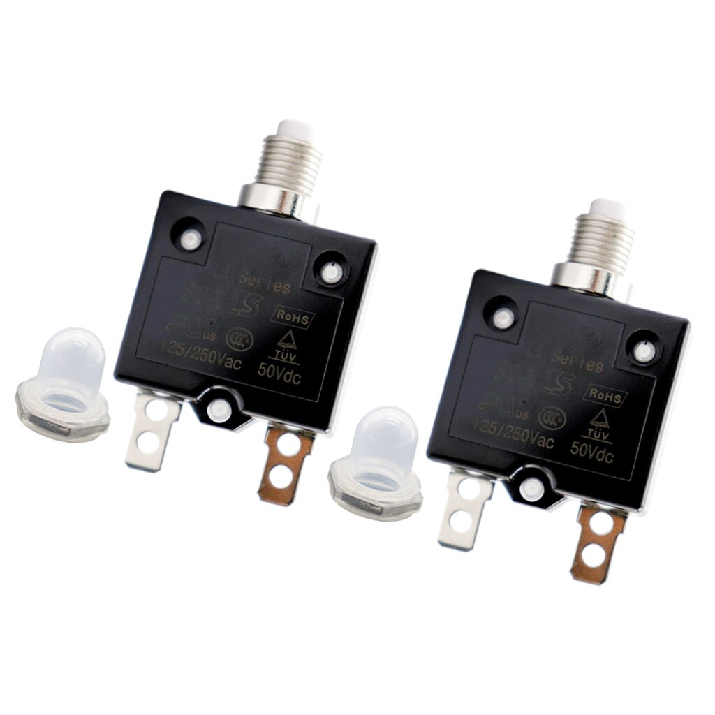 Pair 30Amp Circuit Breaker Thermal Breaker Thermal Protector Switch for Generator