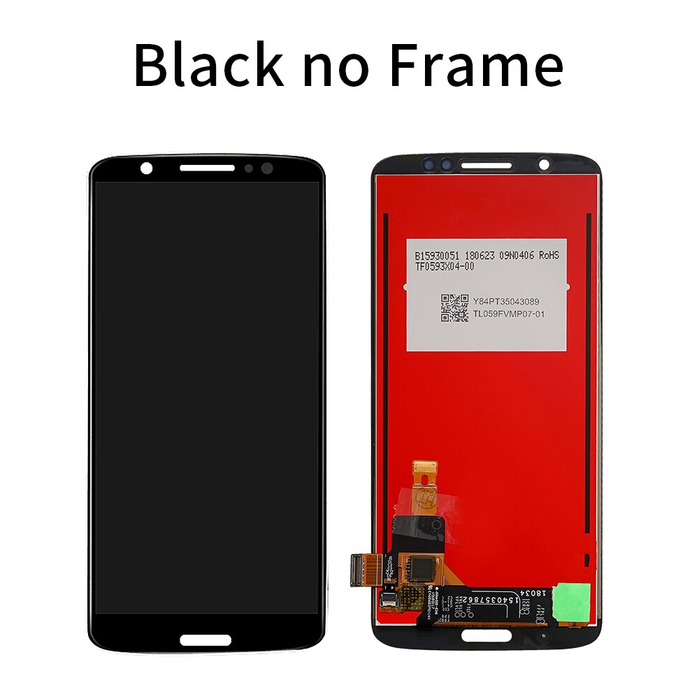 Motorola Moto G6 Plus LCD Display - 5.93" IPS Screen - Touchscreen Digitizer Assembly - XT1926: Black no frame