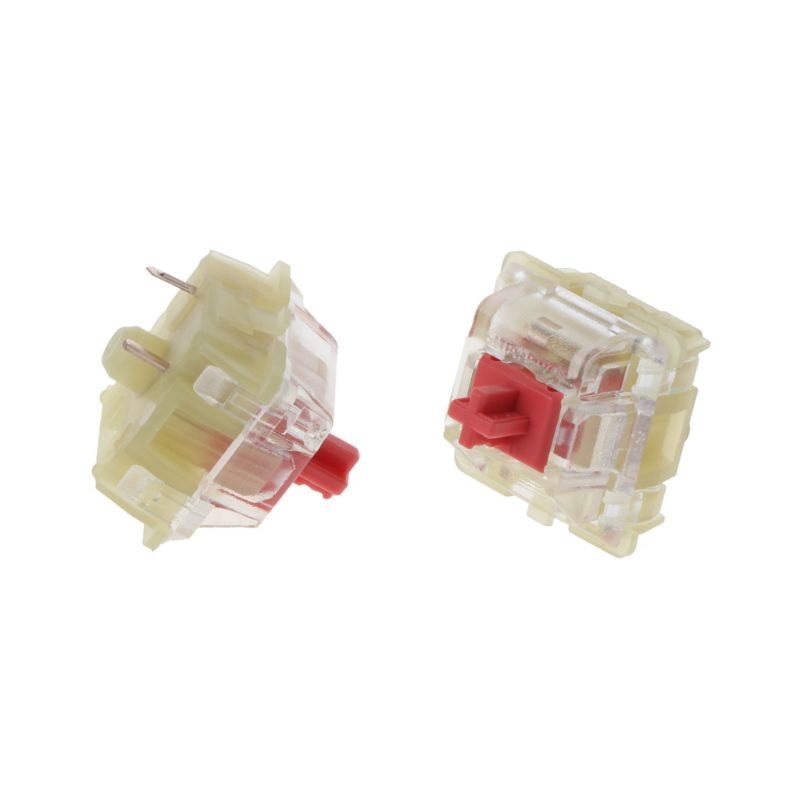 Interruptor original cereja mx rgb, interruptor vermelho rosa silencioso 3 pinos para teclado mecânico 2 peças