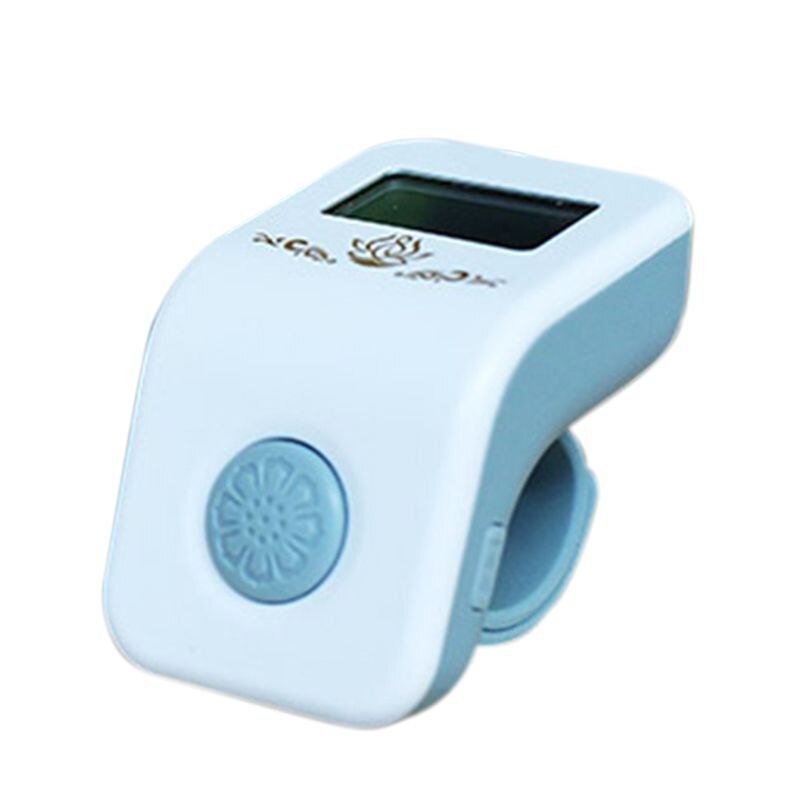 5 Digit Prayer Counter Clicker Toy Rechargeable Finger Ring Hand Tally Counter: white