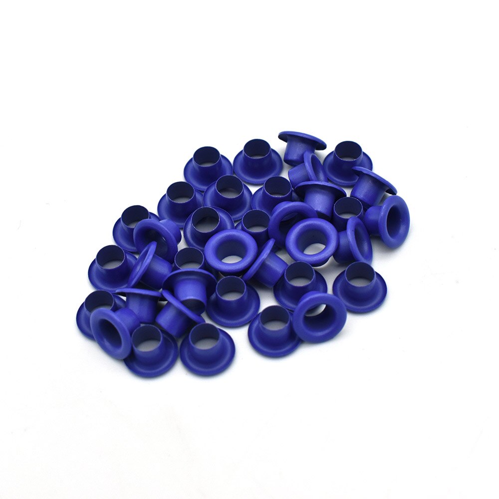 Oeillet minuscule en laiton, 4mm, 7 couleurs, œillets métalliques pour bricolage, vêtements, projets artisanaux de Scrapbooking, 100 pièces: Blue