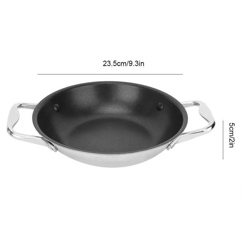 Frying Pan Double Handle Cooking Pan Home Kitchen Restaurant