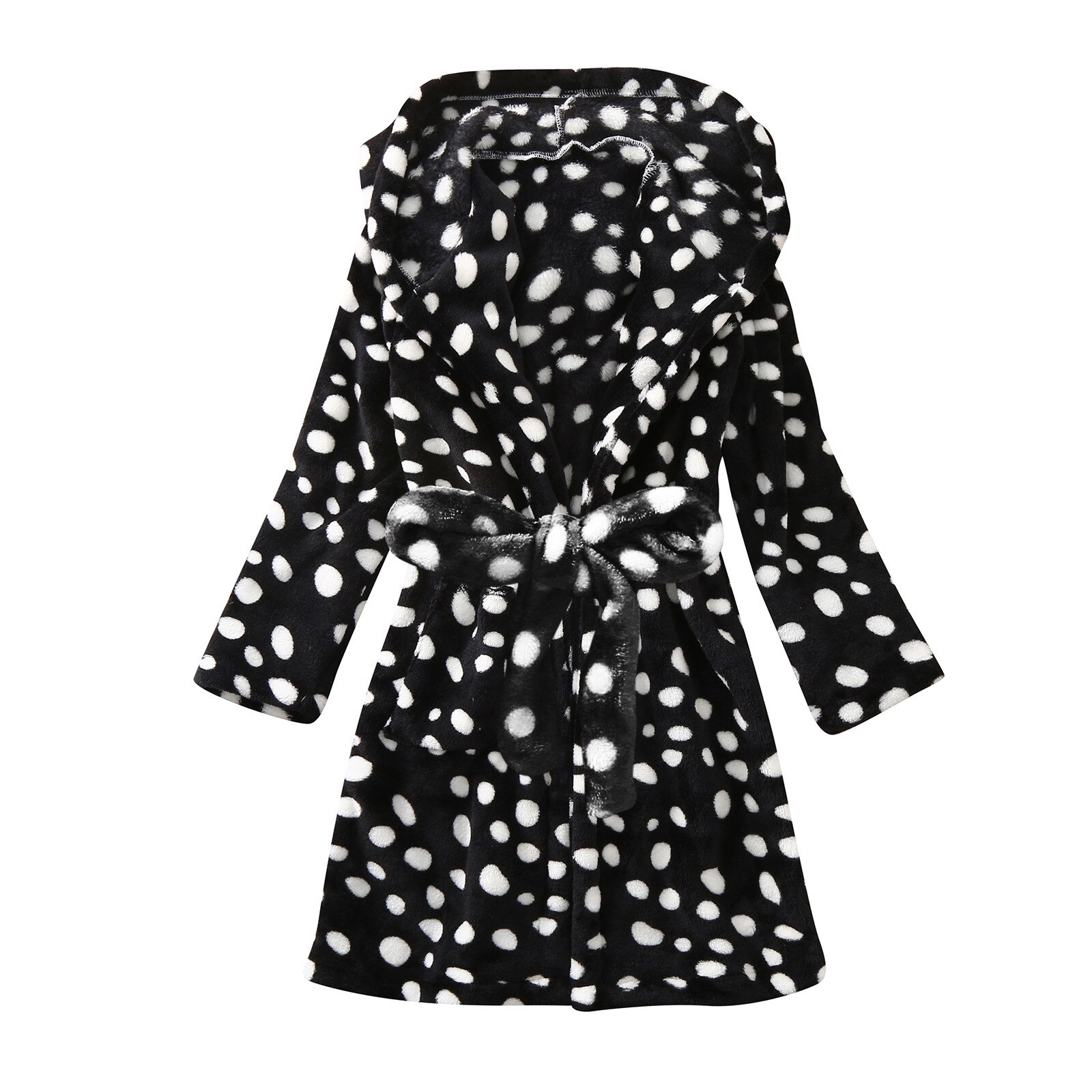 Criança camisola criança meninos meninas moda inverno manter quente com capuz grosso quente flanela roupão noite-roupão pijamas 5-6 roupas