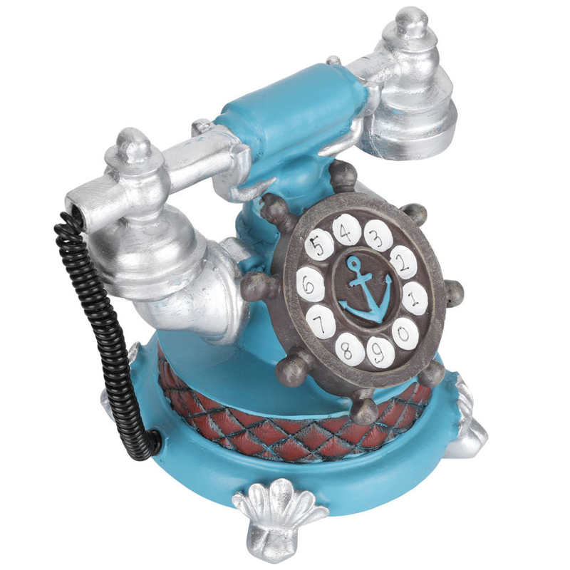 antique Antique Telephone Ornaments Retro Phone Shape Piggy Bank Home Resin Decoration garden decoration