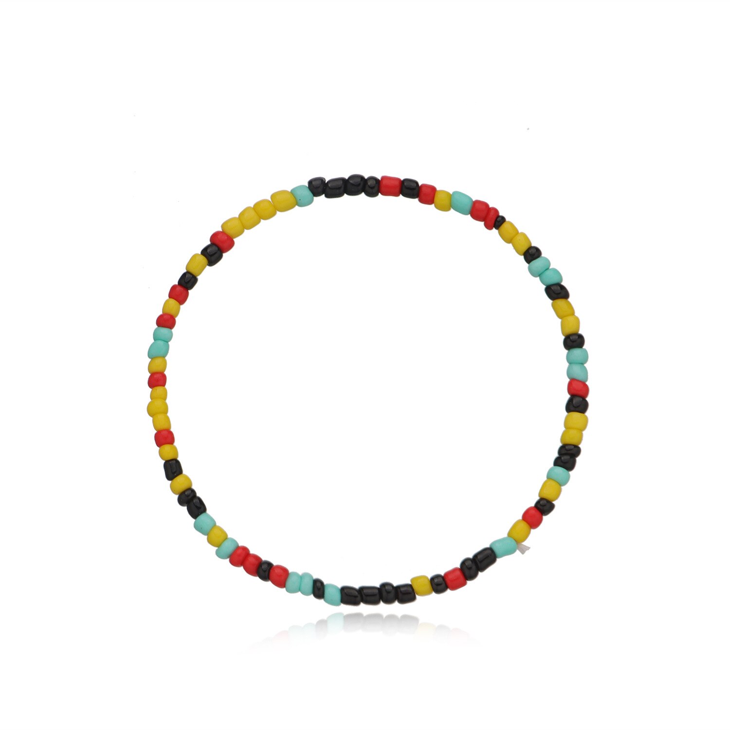 Meetvii simples miyuki contas finas pulseira feminina artesanal cor sementes de cristal contas pulseira elástica pulseiras sorte jóias: Colorful