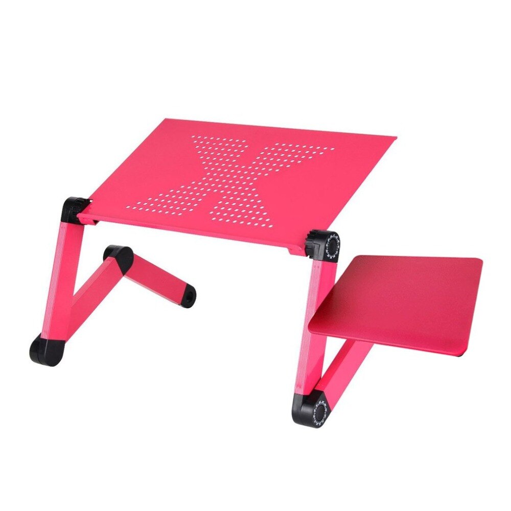 Bærbar bærbar skrivebordsstativ ergonomisk lapdesk bakke bærbar holder til macbook pro air hp lapdesk computer: Rød