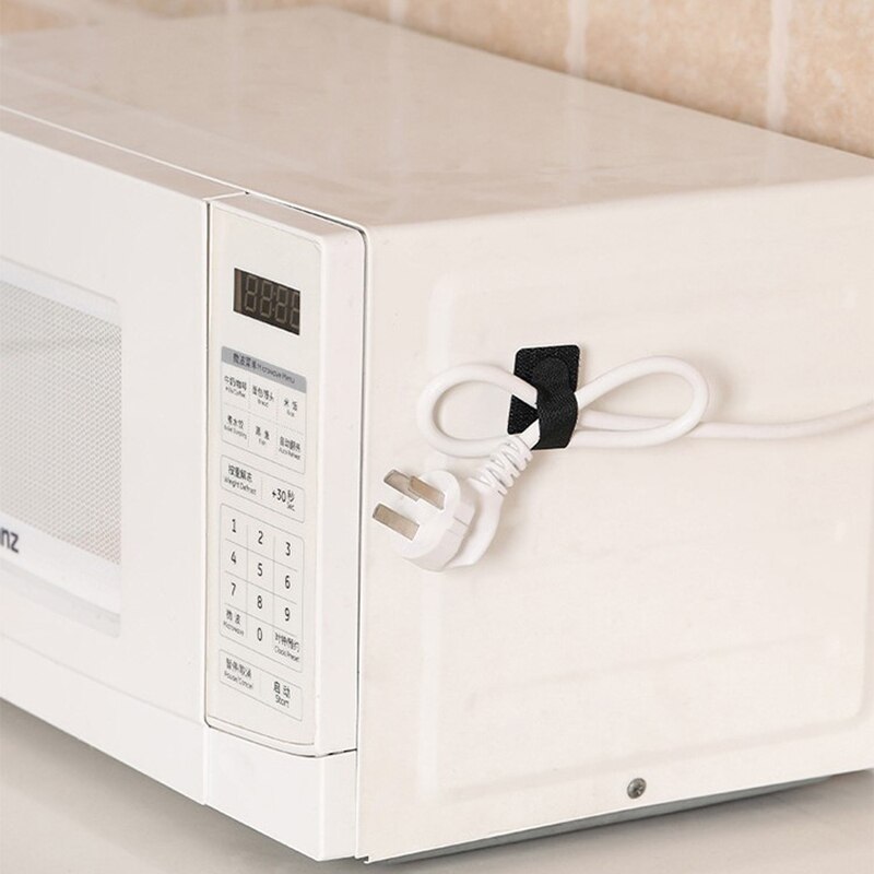 Enrouleur de fil en Nylon avec autocollant auto-adhésif, pour support d'écouteurs de téléphone, protection de cordon de souris, gestionnaire de câbles,