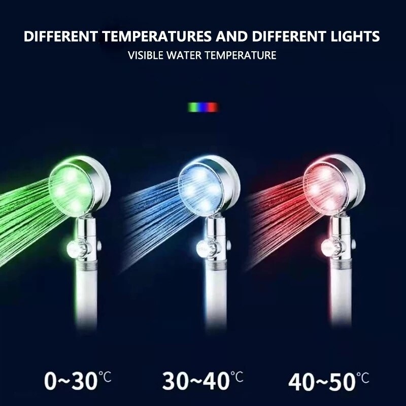 LED Hand LED Shower Head with Water Saving Filter ... – Grandado