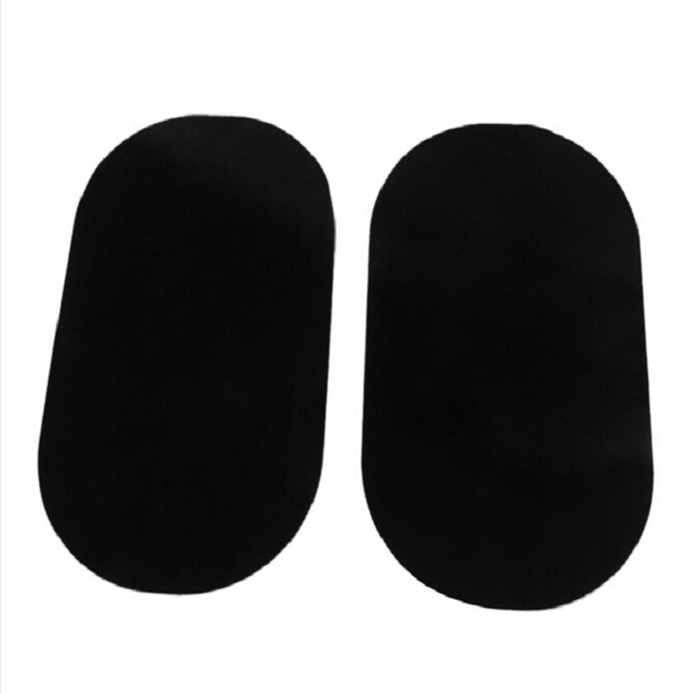 Lot de 2 patchs thermocollants ronds pour réparation de coudes et genoux, autocollants pour vêtements, accessoires vestimentaires: Noir