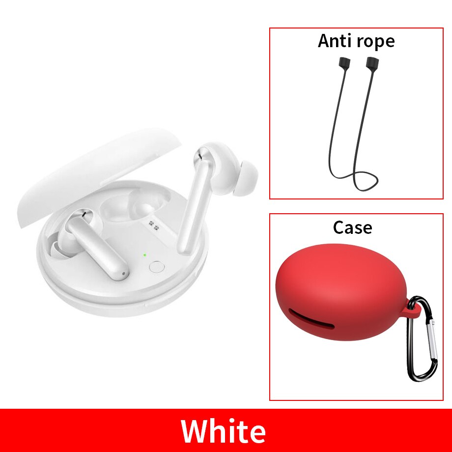 Oppo enco  w31 tws -kuulokkeet bluetooth 5.0 -kuulokkeet, matalan latenssin, langattomat nappikuulokkeet, 25 mah, ipx 4 -kuulokkeet find  x2 x2 pro ace 2 -puhelimelle.: Lisää punainen kotelo w