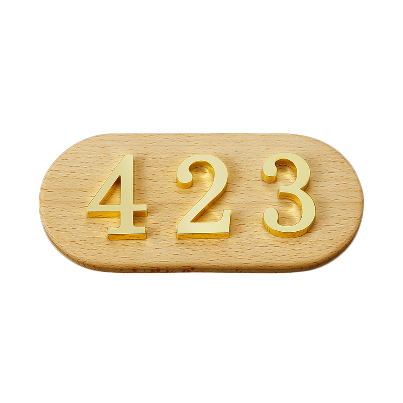 1PCS Metal House Number Self-Adhesive Apartment Door Numbers House Number Plate for Outdoor Hotel Home Mail Box Label #0-9