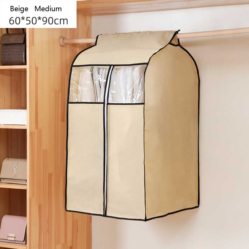 Housse en tissu anti-poussière, sacs de rangement suspendus, organisateur de rangement imperméable, manteau de costume, protection contre la poussière, sac de rangement pour vêtements