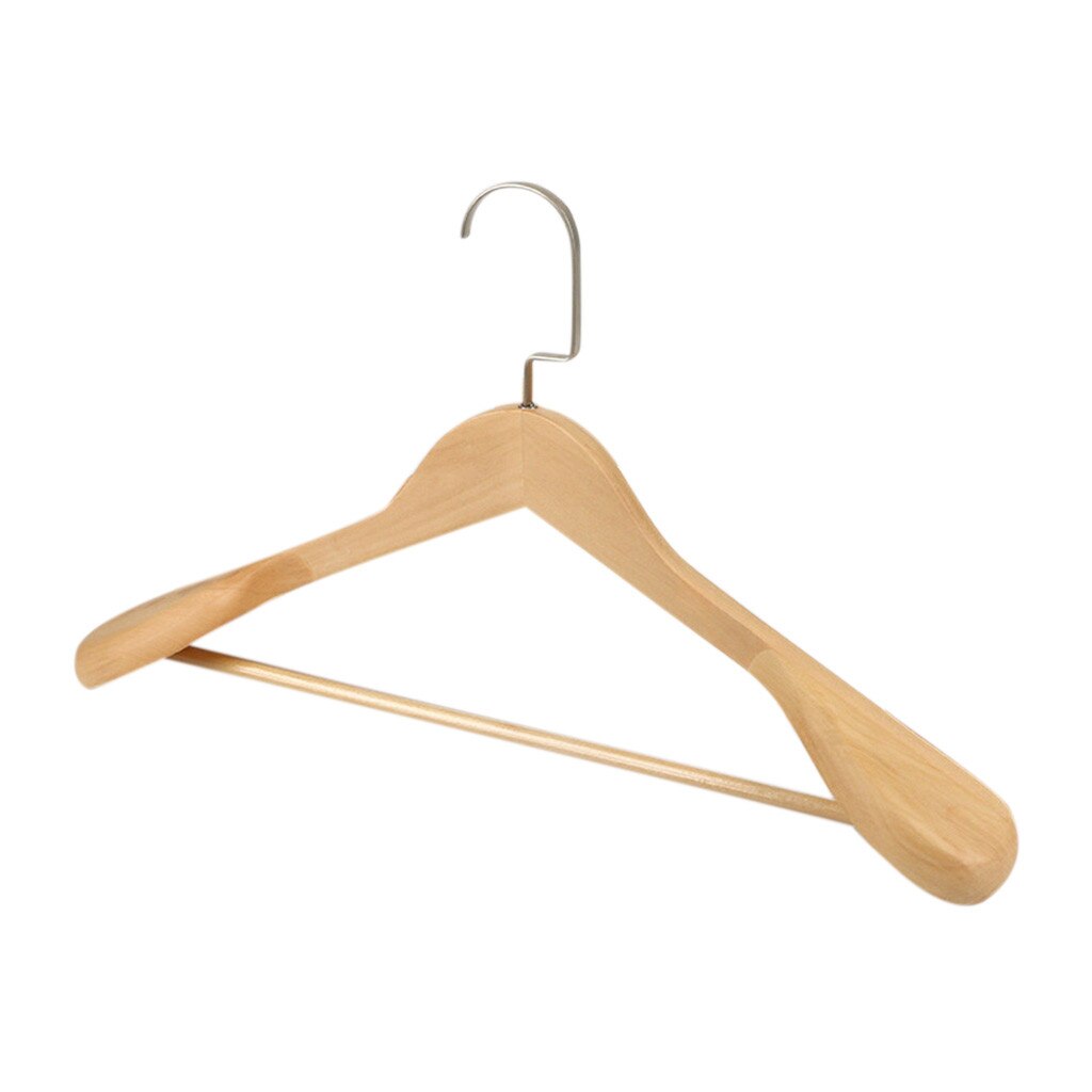 Gancho de madera sólida antideslizante, perchas para ropa, camisas, suéteres, estantería de secado colgante, almacenamiento de ropa para el hogar: A