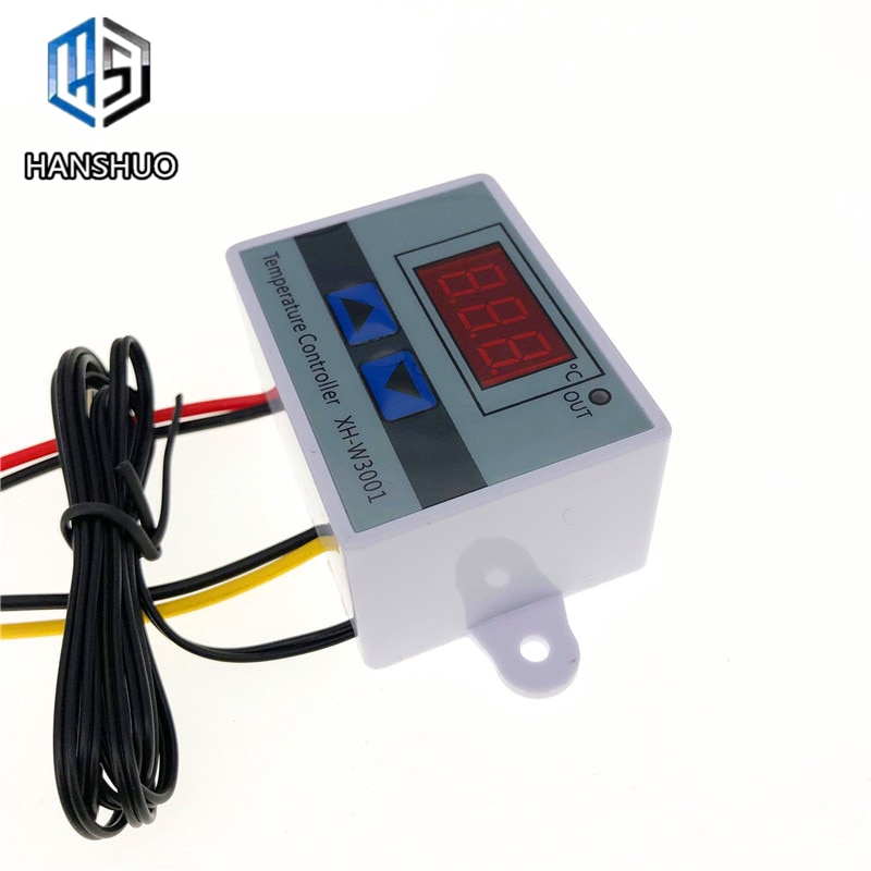 12V/ 24V/ 220V W3001 Digital LED Temperature Controller 10A Thermostat Control Switch Probe XH-W3001
