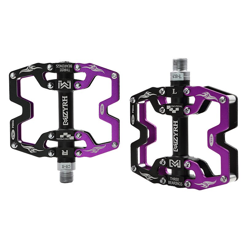 Bicycle Pedals Ultralight Aluminium Alloy Anti-Slip CNC BMX MTB Road Bike Pedal Cycling Sealed Bearing Bike Pedals: plum