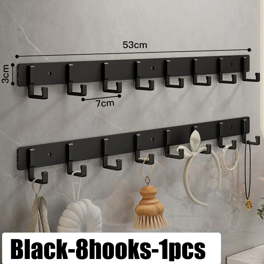 Perchas para cocina y baño, ganchos adhesivos portadores, toallas adhesivas fuertes, paredes de baño sin perforaciones montadas en la pared