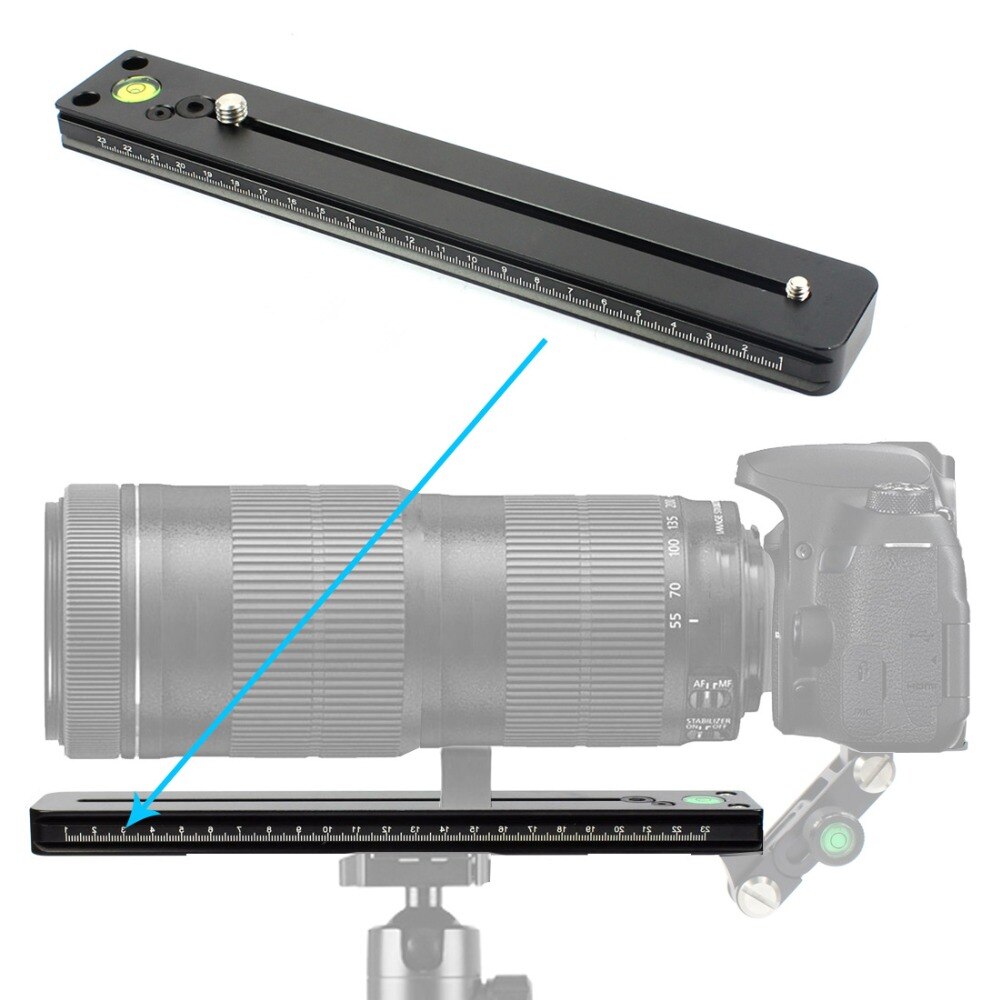 Aluminum 250mm 25cm Rail Quick Release Plate for Arca Swiss Tripod BallHead Telephoto Zoom Lens Bracket