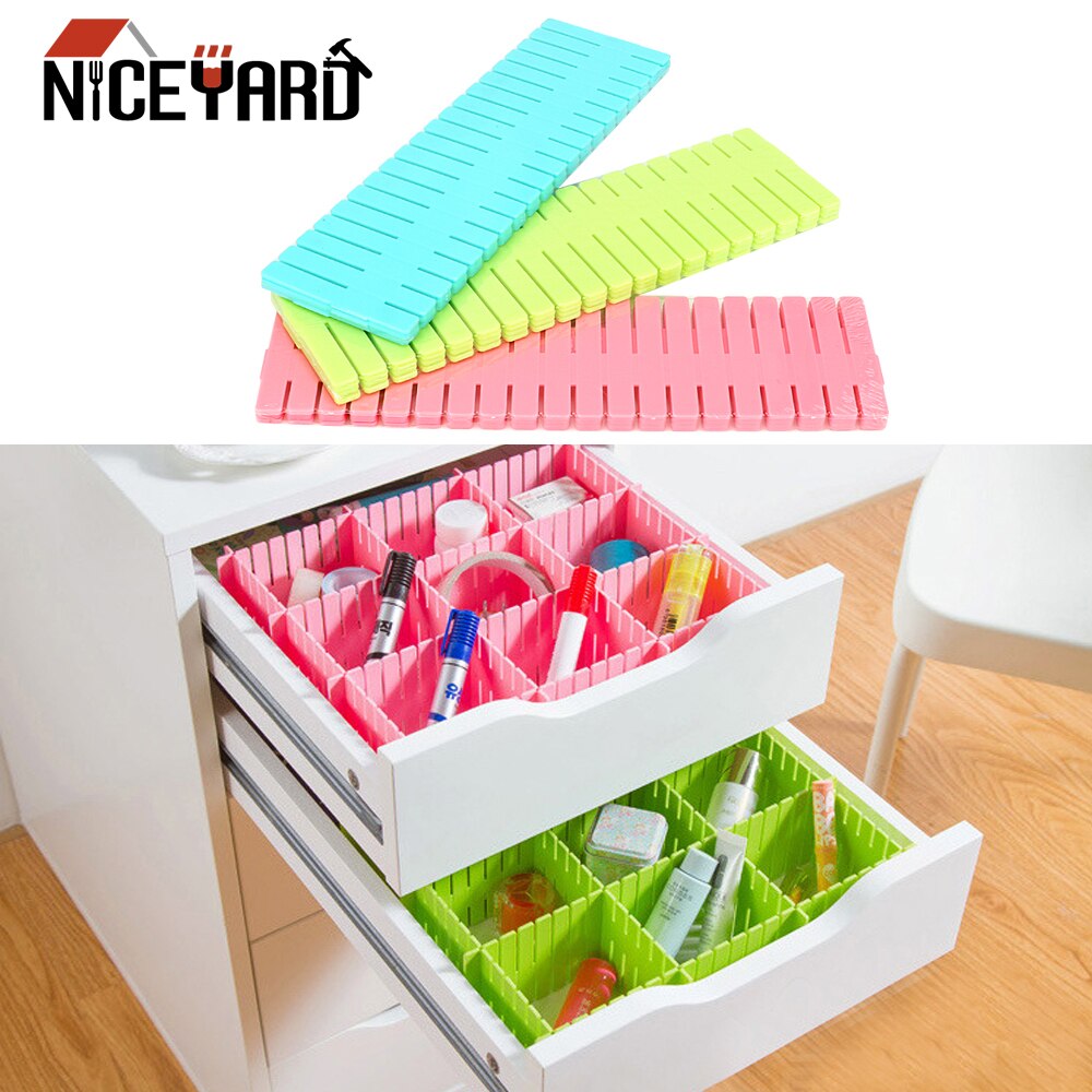 Bricolage grille tiroir séparateur diviseur tiroir armoire clins cloison 4 pièces/ensemble pour sous-vêtements chaussettes rangement organisateur réglable