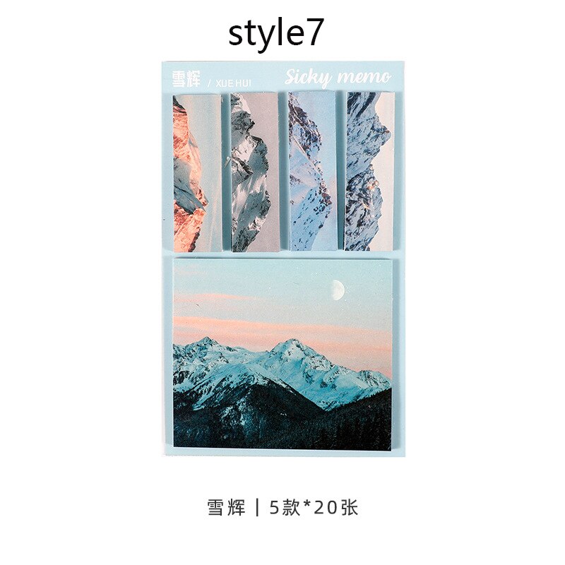 100 Sheets/Set Sticker Sticky Notes Memo Pad Diy Scrapbooking Dagboek Index Bladwijzer Sticker: style7