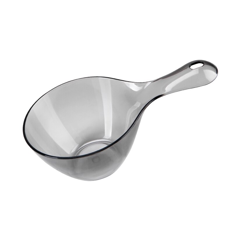Cuchara de agua PCTG de plástico para cocina, cuchara de agua de baño para bebés y niños, cucharón, herramienta para lavar el cabello: Gris