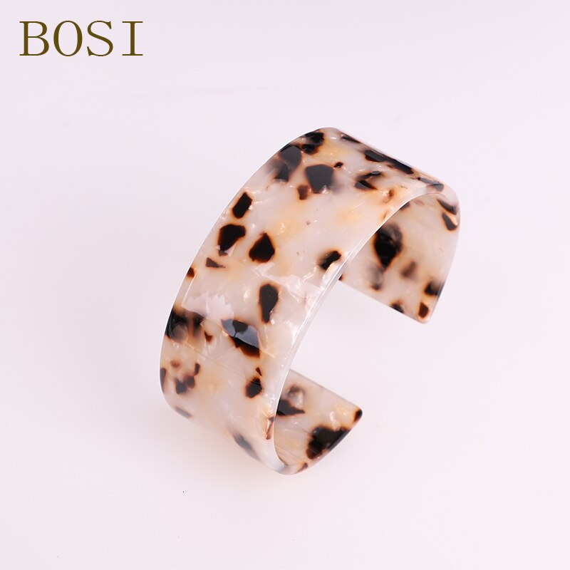 Bohemian Leopard Acitic Säure Acryl Harz Armbänder Bunte Armreif Für Frauen Harz Manschette Armband femme Einfache Elegante Schmuck: 11