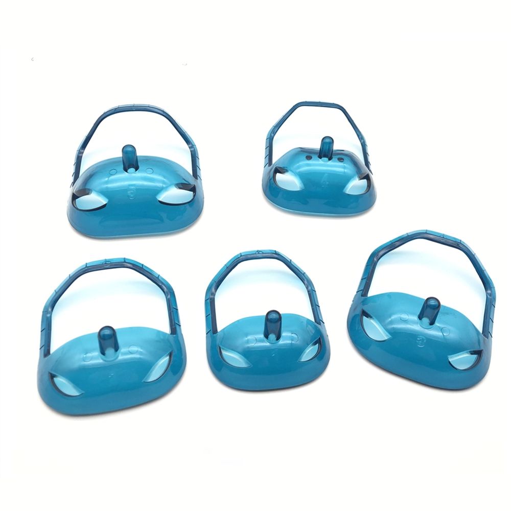 5Pcs/lot Beard Comb Hairbrush Symmetric Cut Salon Mustache Beard Styling Template for Beard Shaping Trimming Tool: 5pcs Blue