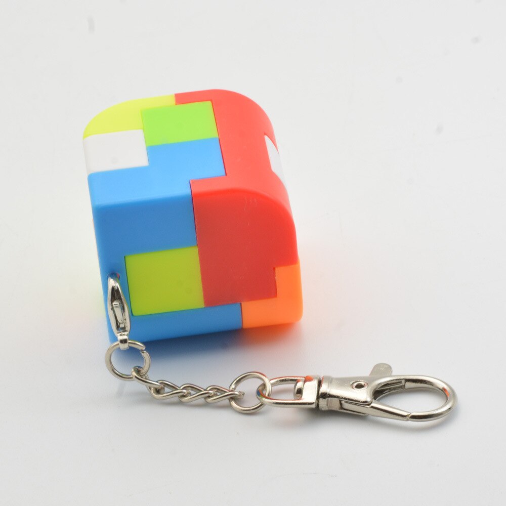 LeFun bausteine Keychain MiNi Magische Würfel Schnelle Ultra-Glatte Spezielle förmigen Schmücken Geschwindigkeit Puzzle Cubes Kinder Spielzeug: keychain cubes 5