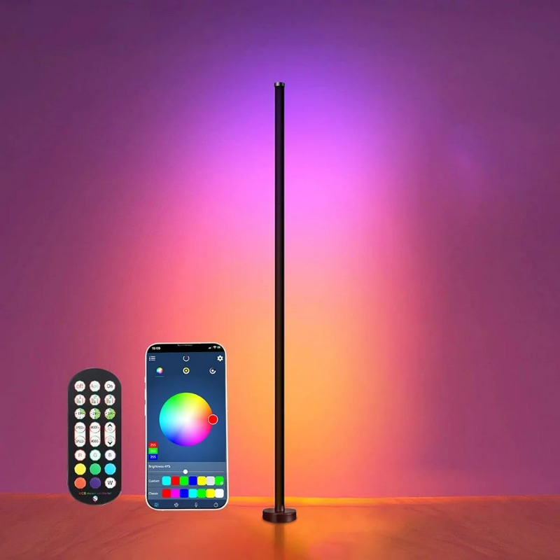 LED Atmosphere Lamp Floor Lamp RGB Remote Control and APP Control Music Synchronization Lighting Esports Game Mood Table Lamp: Blue