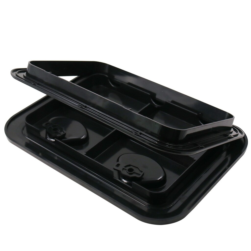Black Inspection Access Plastic Hatch with Lid for Caravan / Boat /RV