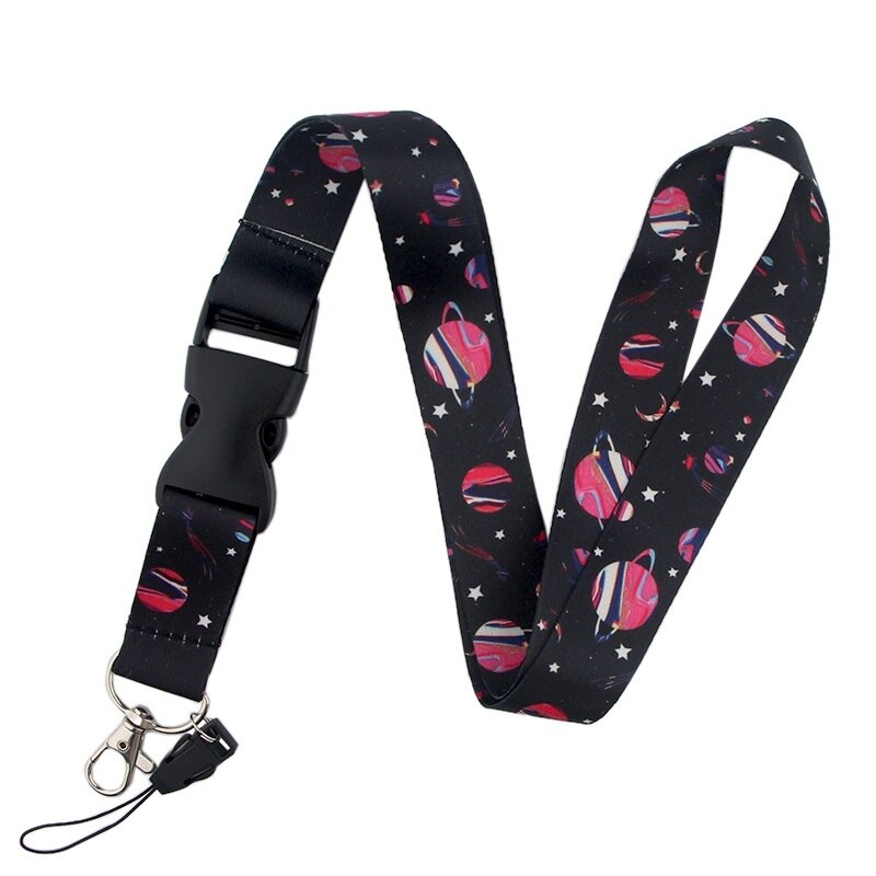 PC2057 Space Planet Astronaut Lanyard Badge ID Lanyards Mobile Phone Rope Key Lanyard Neck Straps Accessories: 7